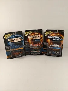 Johnny Lightning Import Heat 2 Pack Lot (3) Datsun 280 Mazda RX7 Honda Civic - Picture 1 of 5