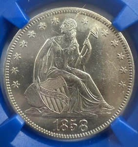 SS REPUBLIC 1858 O SHIPWRECK EFFECT LIBERTY SEATED HALF DOLLAR TREASURE COIN!! - Picture 1 of 7