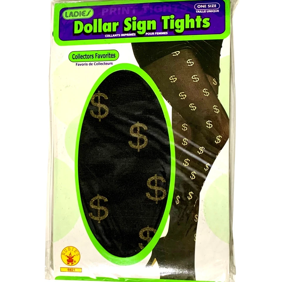 Sexy Medias Disfraz Disfraz Damas Letrero de Dólar Talla Única Negro Dorado Juegos con disfraces Foto 1 de 4