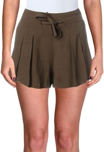 Aqua 252996 Damen Leinen Bindegürtel Freizeitshorts oliv Größe Small - Bild 1 von 2