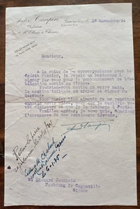 Marque postale - André TAUPIN, Notaire à Gisors - Successeur de Mes Elluin 1934 - Imagen 1 de 2