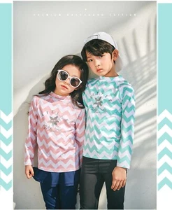 Boys Girls Rash Guard long sleeve shirt & swimming Pants(sold separately) Ziczac - Picture 1 of 12