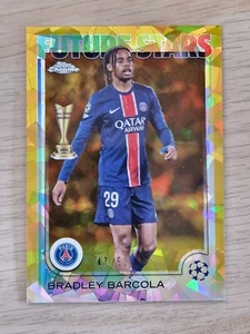 2024/25 Topps Chrome Sapphire UCC - Bradley Barcola 47/50 PSG Future Stars - Picture 1 of 3