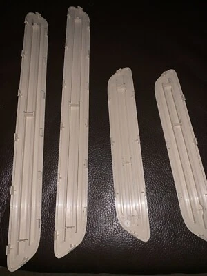 2009-2017 VW Volkswagen Touareg OEM Plastic Door Sill Covers Cornsilk Beige - Image 1 of 3