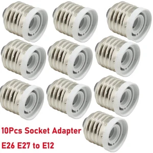 10Pcs E27 E26 to E12 Socket Adapter Candelabra Screw Socket Reducer Converter - Picture 1 of 9