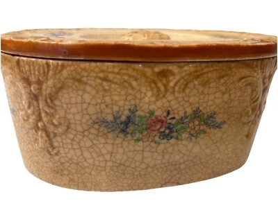 ¡Juego de dos cuencos de cerámica antiguos con tapas! Maruhan Ware!Hermoso Crazing - Cocina Foto 1 de 4