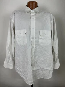 Vintage Big Mac Workwear Shirt Men XLT TALL White Long Sleeve Button Down Work - Imagen 1 de 18