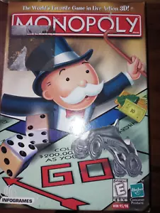 Hasbro Monopoly Live Action 3D Game CD-Rom New In Box 95/98 Windows - Picture 1 of 1