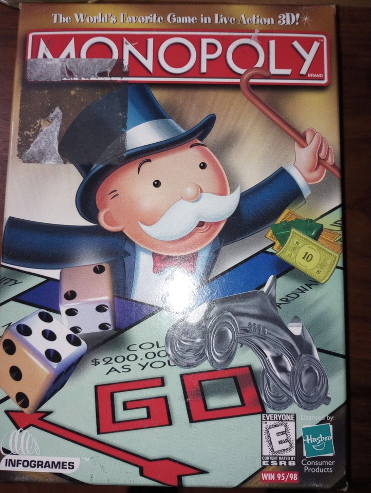 Hasbro Monopoly Live Action 3D Game CD-Rom New In Box 95/98 Windows - Image 1 of 1