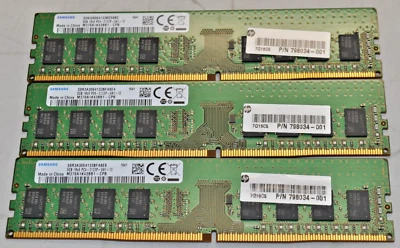 SAMSUNG 24GB (8GB X 3) 1Rx8 PC4-2133P-UA1-10 M378A1K43BB1-CPB - Image 1 of 4