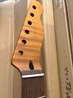 22 Frets Roasted Flame Maple Tiger TL electric guitar neck Rosewood 25.5 in Part