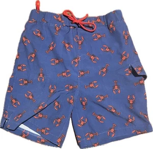 Boys Crawfish bathing suit size 7 Navy/red - Picture 1 of 3