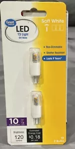 Great Value LED Landscape Lighting T3 2PK 10 Watt Equiv G4 Base Cabinet Lighting - Picture 1 of 1