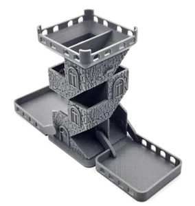 Castle Dice Tower Tabletop Games Dungeons and Dragons DnD 3D Printed PLA - Picture 1 of 5