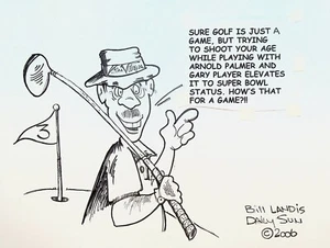 Bill Landis Original Cartoon Art The Villages Daily Sun 2006 Golf - Bild 1 von 1