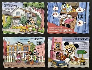 ST VINCENT GREN. WORLD COLUMBIAN STAMP EXPO 92 DISNEY MNH SET CHICAGO LANDMARKS - Picture 1 of 1