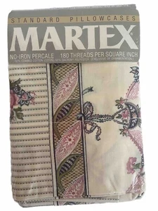 NEW Vintage Martex Standard Pillowcases - Set Of 2 - USA - No Iron Percale - Picture 1 of 4