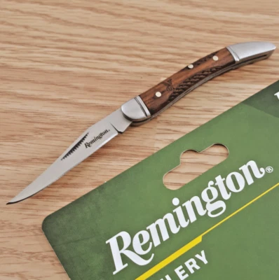 Remington Woodland Toothpick Folding Knife 2.75" Stainless Blade Wood Handle - Image 1 of 4