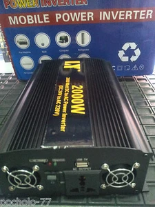 CONVERTIDOR INVERSOR PARA COCHE DE 24V A 220V 2000W INVERTIDOR DC - AC  LIGERO - Picture 1 of 1