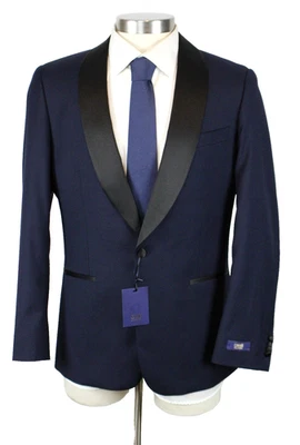 Cavalli Class Tuxedo Suit Mens 40 R Super 120s Wool Slim 2 Piece Shawl - Image 1 of 4