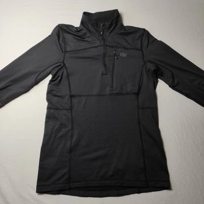OR Men's Vigor 1/4 Zip S Black Thermo Jacket Outdoor Research - Image 1 of 4