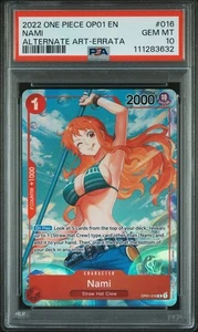 2022 One Piece Op01-Romance Dawn #016 Nami Alternate Art-Errata PSA 10 - Picture 1 of 2