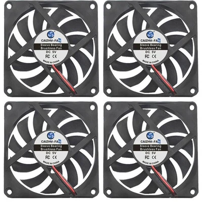 5V/12V/24V Gehäuselüfter Leise Lüfter Kühler 80x80x10mm 80mm für PC ComputerT - Bild 1 von 4
