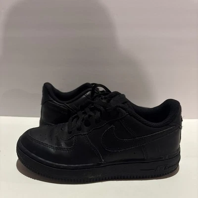 Nike Air Force 1 Low Sneakers Youth Size 1Y Triple Black Sneakers 314192-009 - Image 1 of 4