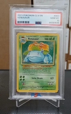 PSA 10 VENUSAUR #003 POKEMON 2023 CLV TRADING CARD GAME CLASSIC VEN&LUGIA DECK - Image 1 of 2