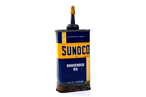 SUNOCO HOUSEHOLD LUBRICANT OIL CAN HANDY OILER TIN EMPTY SUN OIL COMPANY - Picture 1 of 6