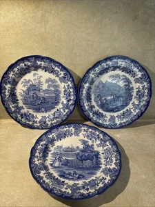 Spode Blue Room Collection Plates | Set of 3 10.5-Inch - Camel, Zebra & Kangaroo - Picture 1 of 10