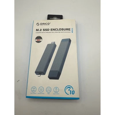 ORICO M.2 NVMe NGFF SSD Enclosure USB A 3.1 Gen 2 10Gbps Aluminum Alloy Black - Image 1 of 4