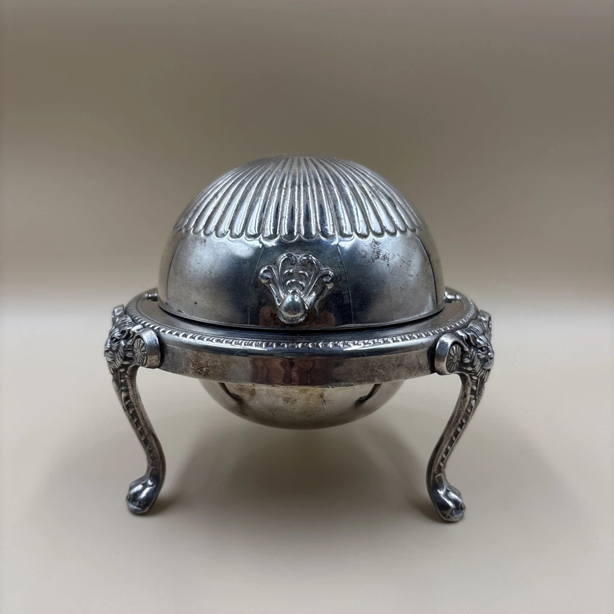 FB Rogers Silver Coin Antique US Silver-Plated Butter Dishes for