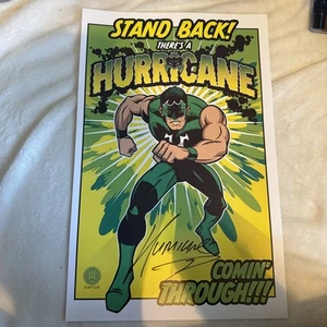 Hurricane Signiertes 11x17 Poster.   Authenticated By Highspots - Bild 1 von 3
