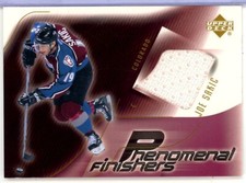 2001-02 Upper Deck Phenomenal Finishers #PFJS Joe Sakic JERSEY - AVALANCHE