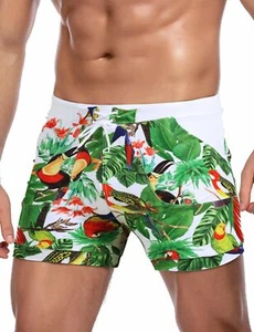 Men Swim Brief Summer Bathing Suit Beach Swimwear Sport Short with Pockets - Picture 1 of 4
