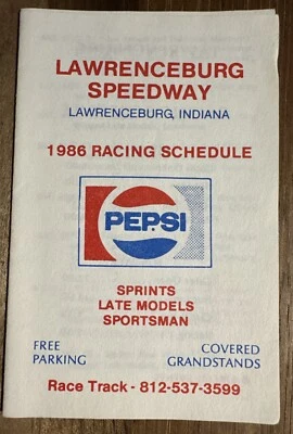 Calendario de carreras Lawrenceburg Speedway Indiana 1986 Foto 1 de 4