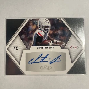 2023 Sage Auto Autograph Christian Sims Silver Rams - Picture 1 of 1