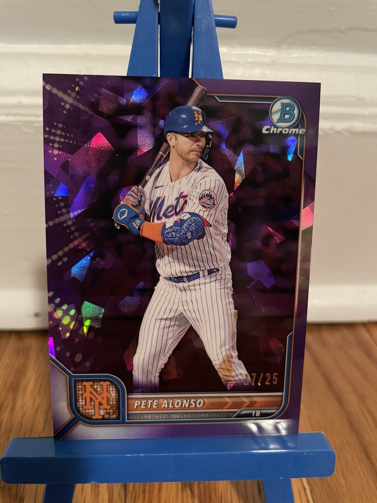 2022 Bowman Chrome Sapphire Pete Alonso Purple /25 Mets #11