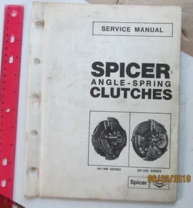 EMBRAGUES DE RESORTE ANGULAR SERIE SPICER AS-1400 AS-1550 MANUAL LIBRO - Imagen 1 de 3
