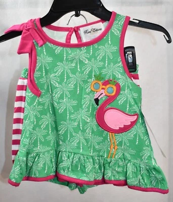 Conjunto Top y Shorts Edición Rara Talla 6 Flamingo Niña Foto 1 de 4