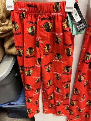 Boys Sleep Pants Chicago Blackhawks  NEW sizes XS to XL - Image 1 of 4