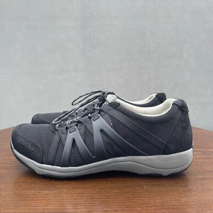 Dansko Henriette Shoes Women's 38 / 7.5 Black Suede Nylon Comfort Sneaker - Picture 1 of 16