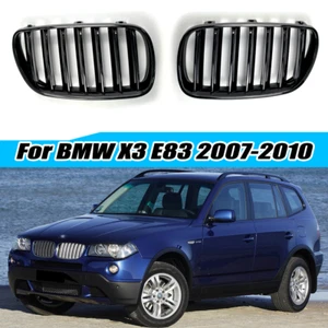 Gloss Black Front Bumper Kidney Grill For BMW X3 E83 07-10 2.5si 3.0i SUV 4-Door - Bild 1 von 13