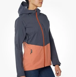 Dakine 3L Riding Rain Jacket Pit Zip Big Hood Self Storage Papaya Gently Used - Picture 1 of 17