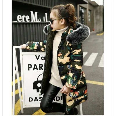 Abrigo Largo de Invierno Estilo Niñas Terciopelo Dibujos Animados Chaqueta Invierno Mantener Cálido Abrigo Algodón Foto 1 de 4