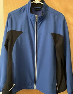 TekGear Boys Windbreaker Size Large Blue & Black Full Zip Front Pockets - Picture 1 of 7