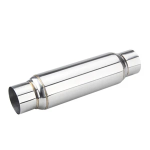 Universal Exhaust Muffler Resonator 3" Inlet / Outlet Single Stainless Steel - Picture 1 of 5