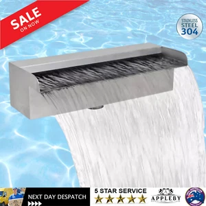 Stainless Steel Garden Waterfall Pool Fountain Outdoor Water Feature Pond - Picture 1 of 11