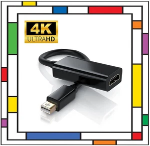 Mini Display Port Mini DisplayPort to HDMI Adapter for Monitor 4K 2K 60Hz 120Hz - Picture 1 of 3